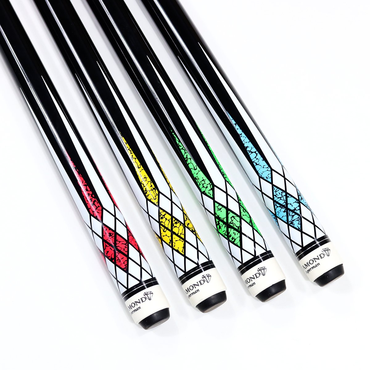 New Design Wholesale Price 1/2 Split Maple Wood Pool Billiard Cue 57inch Length 13mm Tip for America Billiard Table