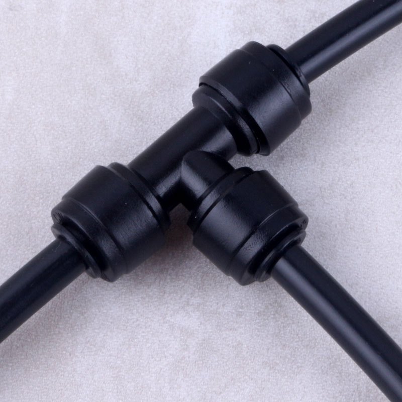 1/4 Inch Quick Connector Male Female Tee Union Elbow Plastic Black 1/4" Adapters Quick Fitting Ro System Accessories