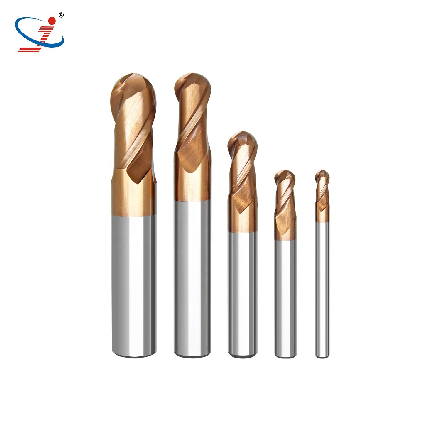 Cheap Price HRC55 6 mm Durable 4F Flat Flutes CNC Custom Router Bits Tools Ball Nose End Mills Tungsten Carbide Milling Cutters