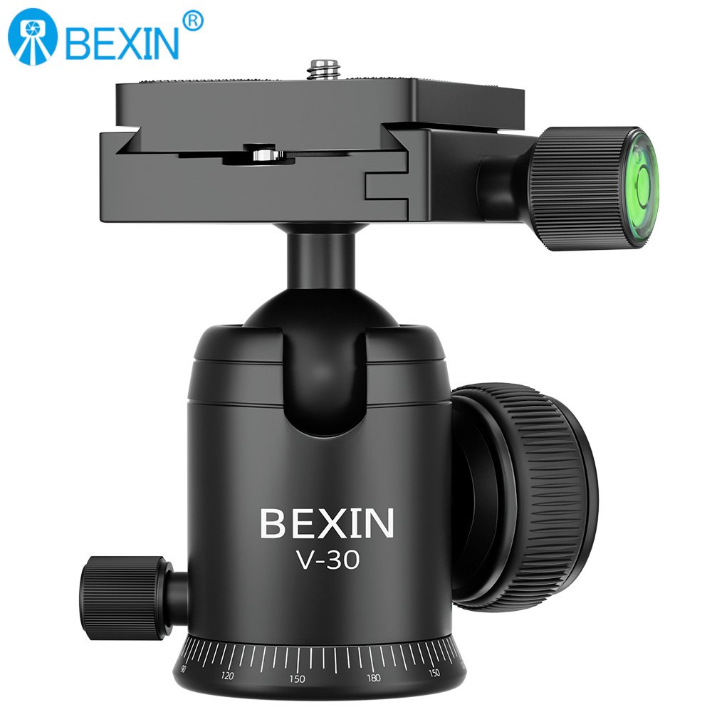 BEXIN Professional Photography Aluminum Portable 360 Degree Swivel Camera Tripod Mount Ball Head for Canon Sony Dslr Camera
