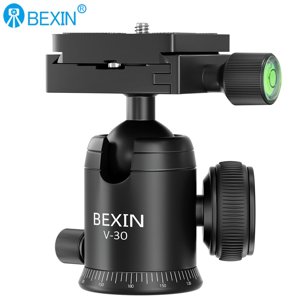 BEXIN Professional Photography Aluminum Portable 360 Degree Swivel Camera Tripod Mount Ball Head for Canon Sony Dslr Camera