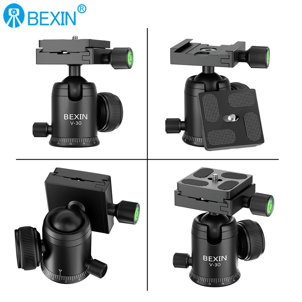 BEXIN Professional Photography Aluminum Portable 360 Degree Swivel Camera Tripod Mount Ball Head for Canon Sony Dslr Camera