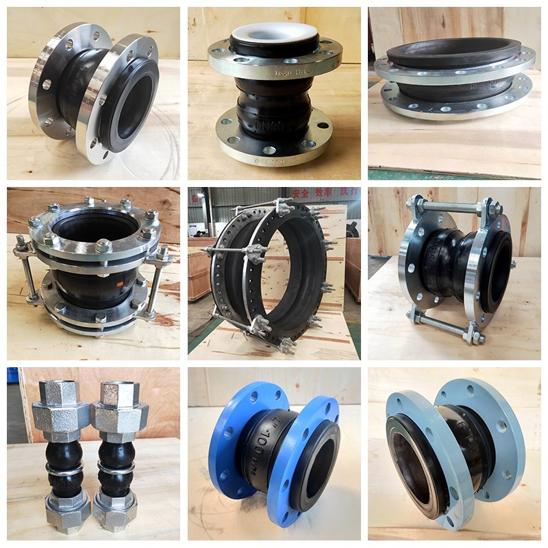 Customizable Big Size Metal Steel Flange Vulcanized Ball Resistant Flex Expans Connector Pump And Valve Expansion Joint Rubber