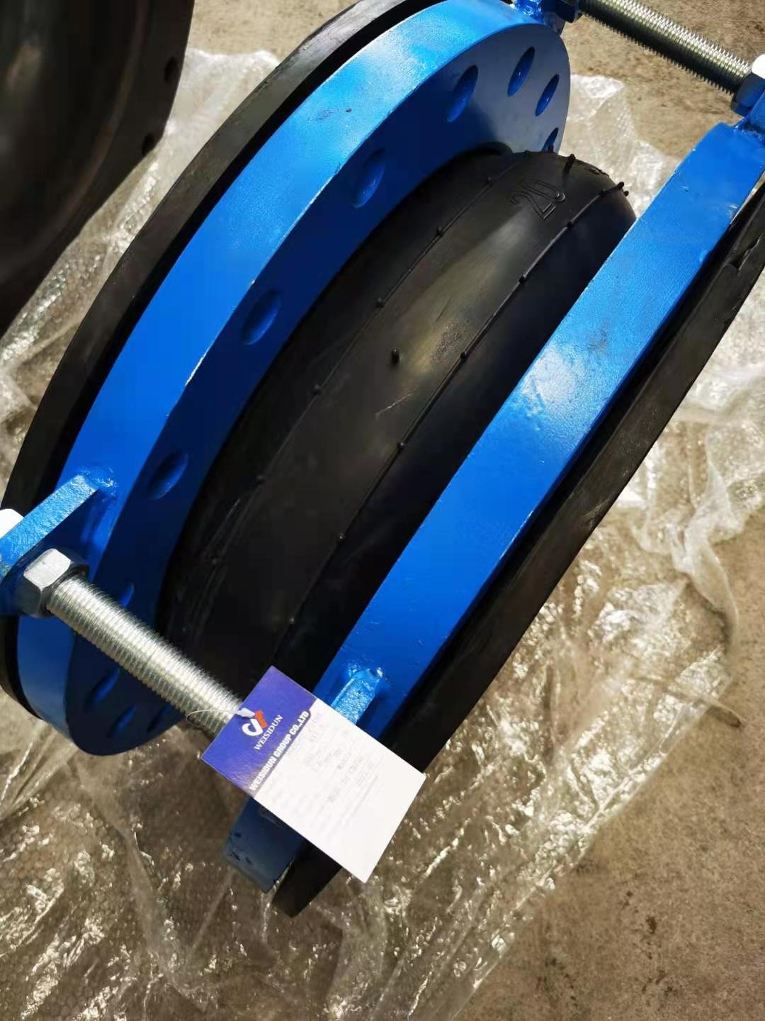 2024 Wesdom PN16 EPDM Pipe Neoprene Absorbing Vibration Flanged Flexible Single Sphere Rubber Expansion Joints with Flanging Limit