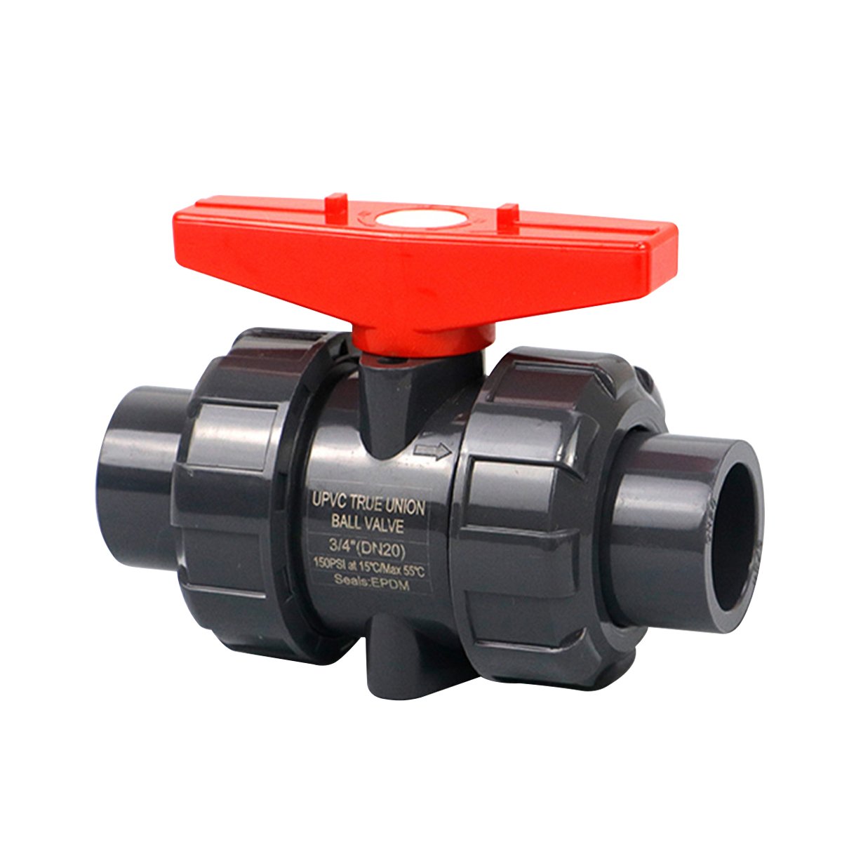 UPVC Full Flow Ball Valve with Double True Joint Full Socket Sliding Ball Valve for Irrigation