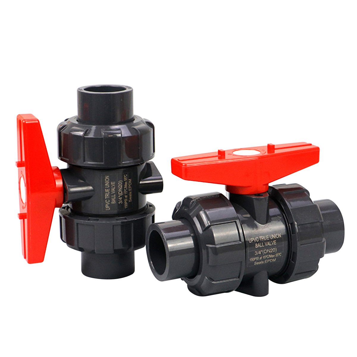 UPVC Full Flow Ball Valve with Double True Joint Full Socket Sliding Ball Valve for Irrigation
