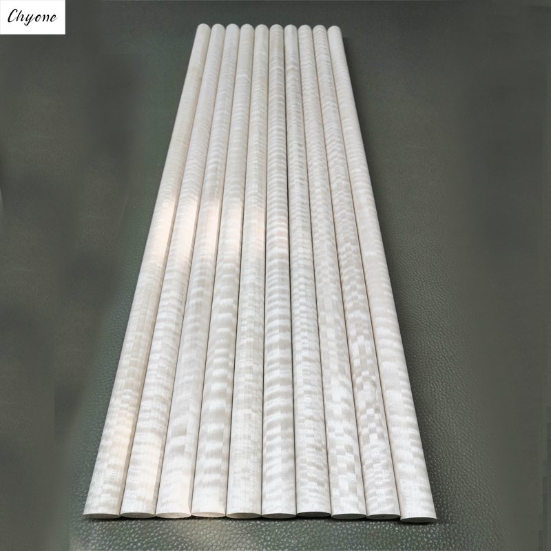 Chyone Top Quality 12pcs Spliced Curly Maple Wood Carom Cue Shafts Half-finished Inlay Carom Cue Shafts 3c Shafts