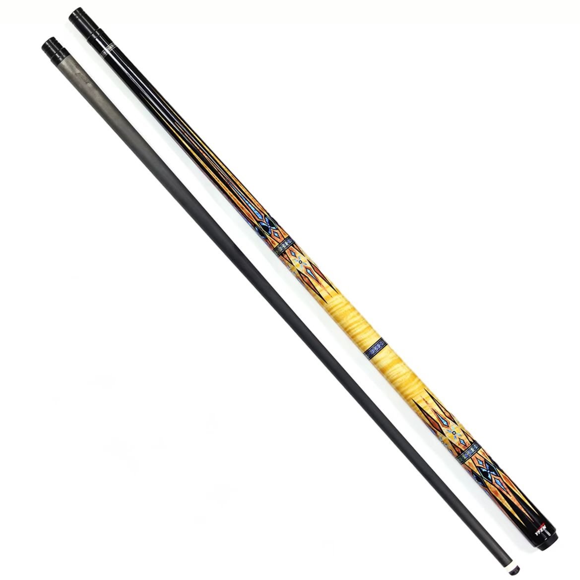 Premium YFEN M3 58" Carbon Fiber 12.5mm/11.5mm 1/2 Billiard Cue with Extension