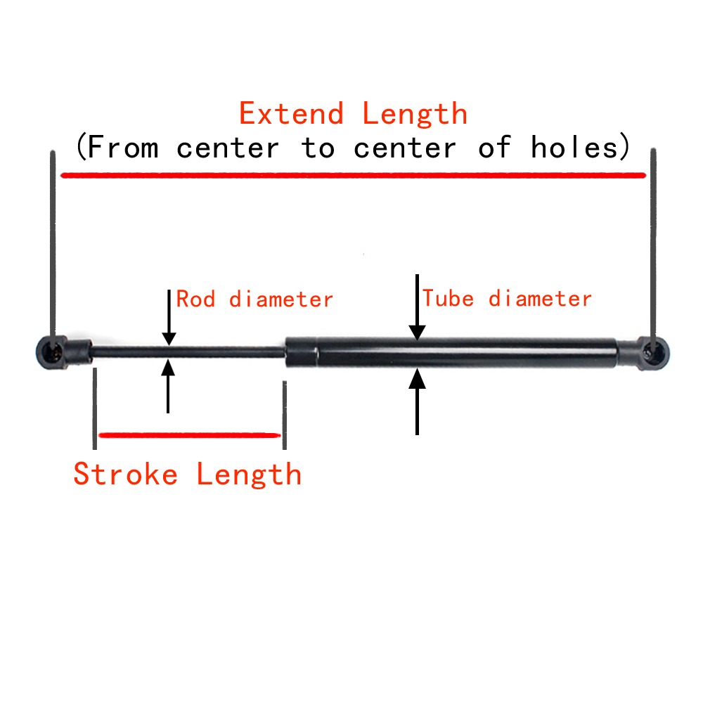 Gas Spring Shock Absorber 420N 430N 440N 450N 460N 470N 480N 490N 500N 510N 520N 530N 540N 550N Hydraulic Lift Can Customize