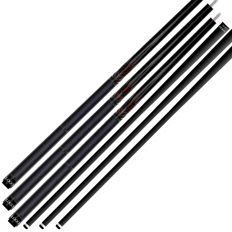 TQG-LC-C23 with Multiple Snooker Joint and Marking Carbon Fiber Pool Cue Billiards Cue 1/2 Split 12..5mm Maple Butt