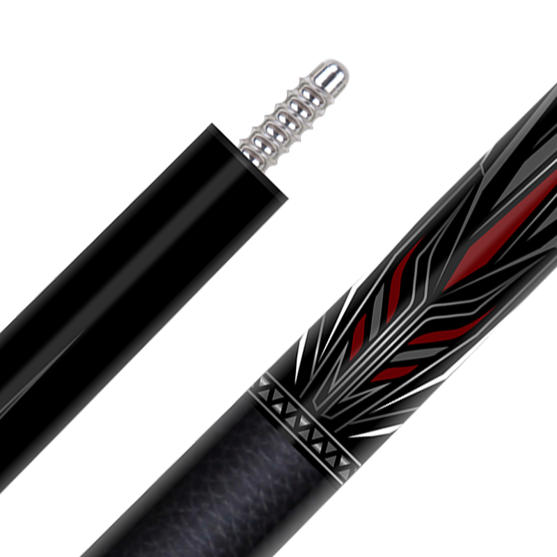 TQG-LC-C23 with Multiple Snooker Joint and Marking Carbon Fiber Pool Cue Billiards Cue 1/2 Split 12..5mm Maple Butt