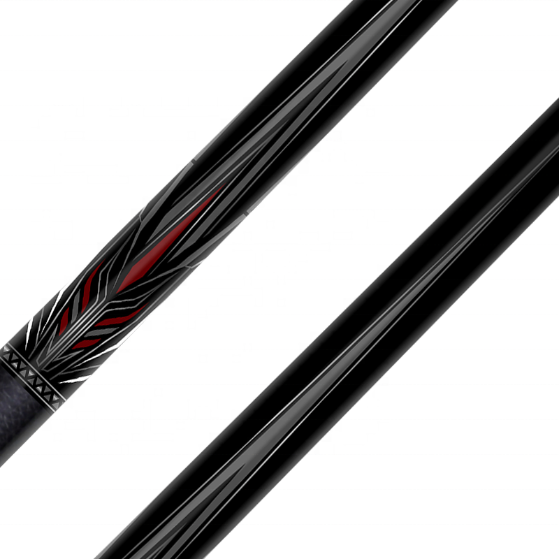TQG-LC-C23 with Multiple Snooker Joint and Marking Carbon Fiber Pool Cue Billiards Cue 1/2 Split 12..5mm Maple Butt