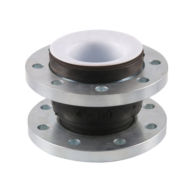 Dn100 Dn150 High Temperature Strong Acid and Alkali Resistance Single Ball Flexible Pipe Ptfe Rubber Expansion Joint