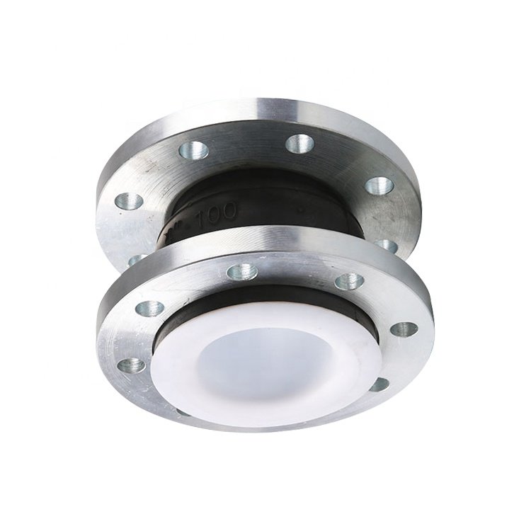 Dn100 Dn150 High Temperature Strong Acid and Alkali Resistance Single Ball Flexible Pipe Ptfe Rubber Expansion Joint
