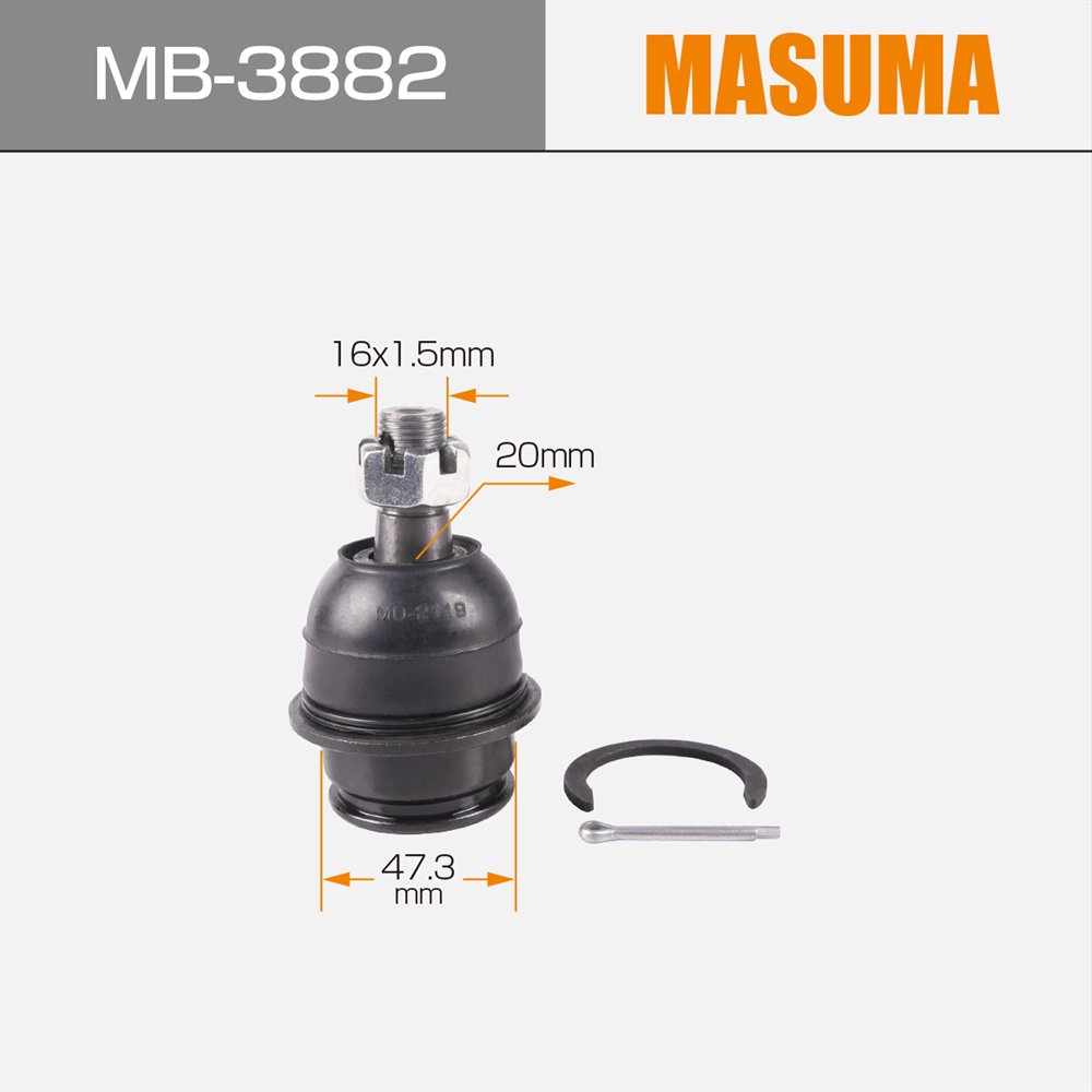 MB-3882 MASUMA Lada Vigo Japan 2101 Cf Motor Ball Joint Aisin Pajero Axial Ball Joints for Honda Vezel Hrv Toyota Mark X Rh