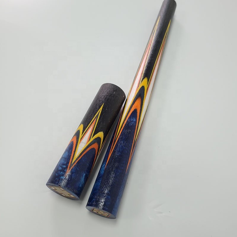 Xmlivet Half-finished 8pieces Round Dark Blue Dragon Round Inlay Wood Pool Cue Butt Sleeves Billiard Sticks for Cue Makers