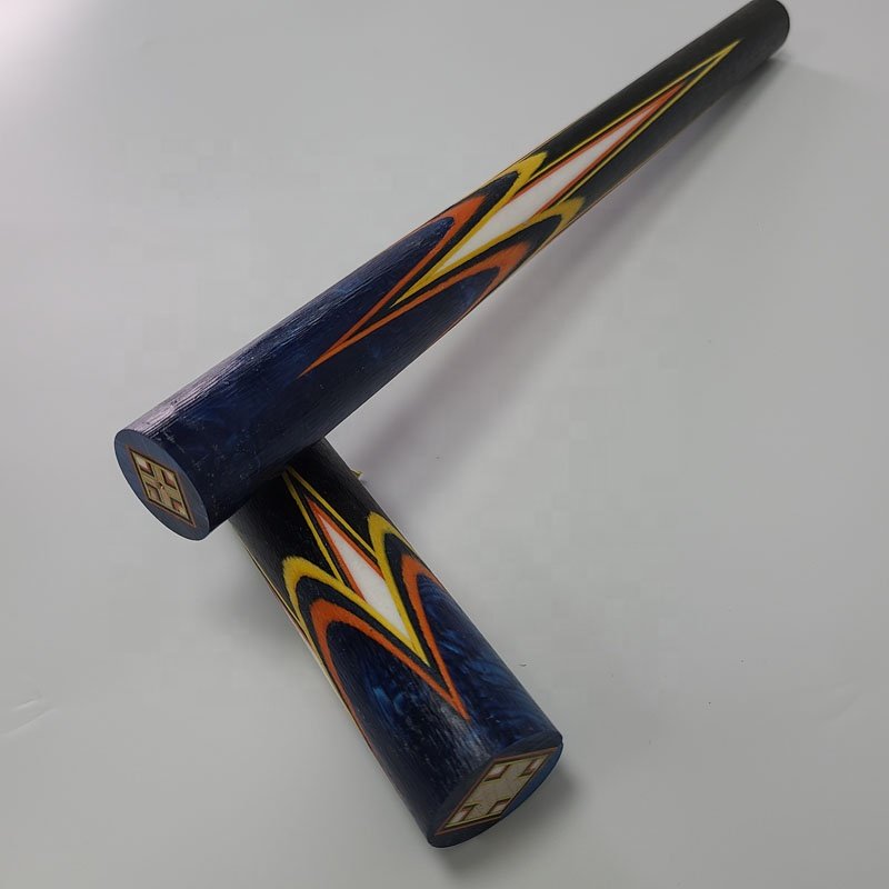 Xmlivet Half-finished 8pieces Round Dark Blue Dragon Round Inlay Wood Pool Cue Butt Sleeves Billiard Sticks for Cue Makers