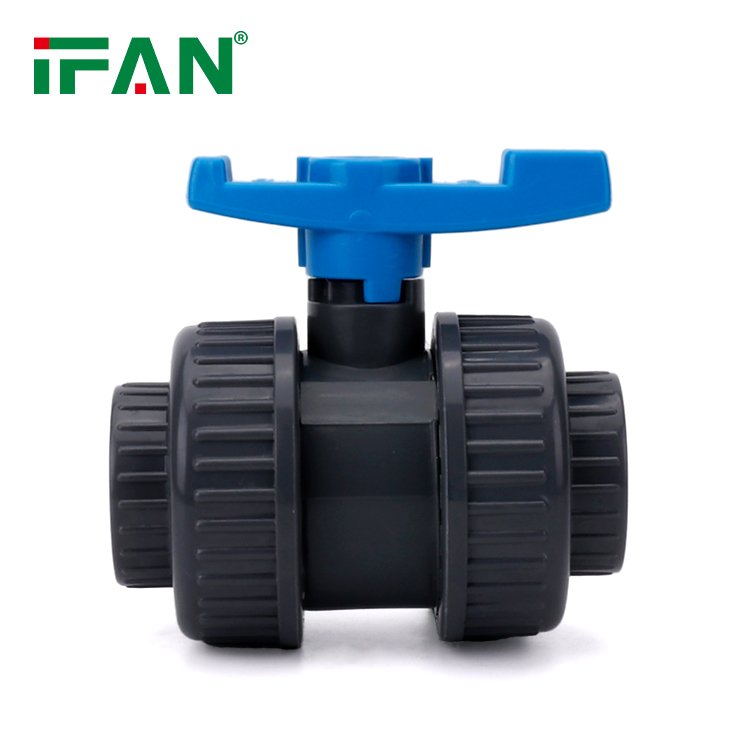 IFAN Water Pipe Joint Materials 1/2"-4" Double Union Thread PVC UPVC Metering Ball Valve