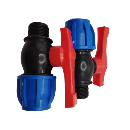 PP Compression Fittings Ball Valve External Thread Ball Valve Water Supply Irrigation Special Thread Joint