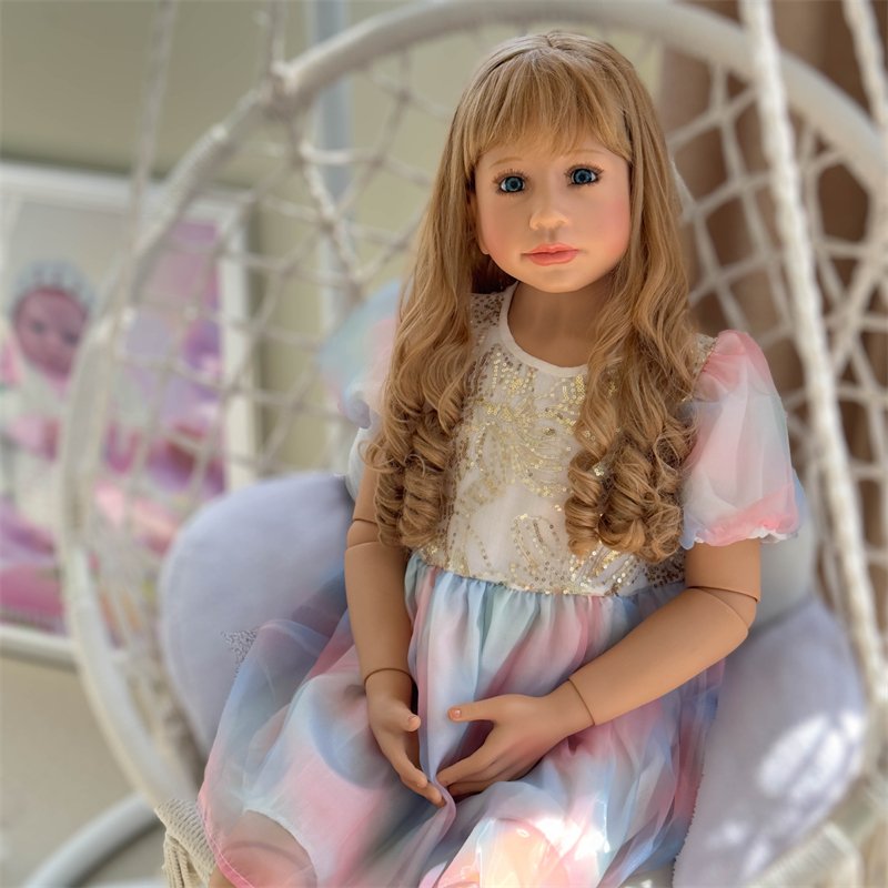 NPK 120cm Big Reborn Doll Ball Jointed Model Doll Long Hair Princess Girl Collectible Art Doll