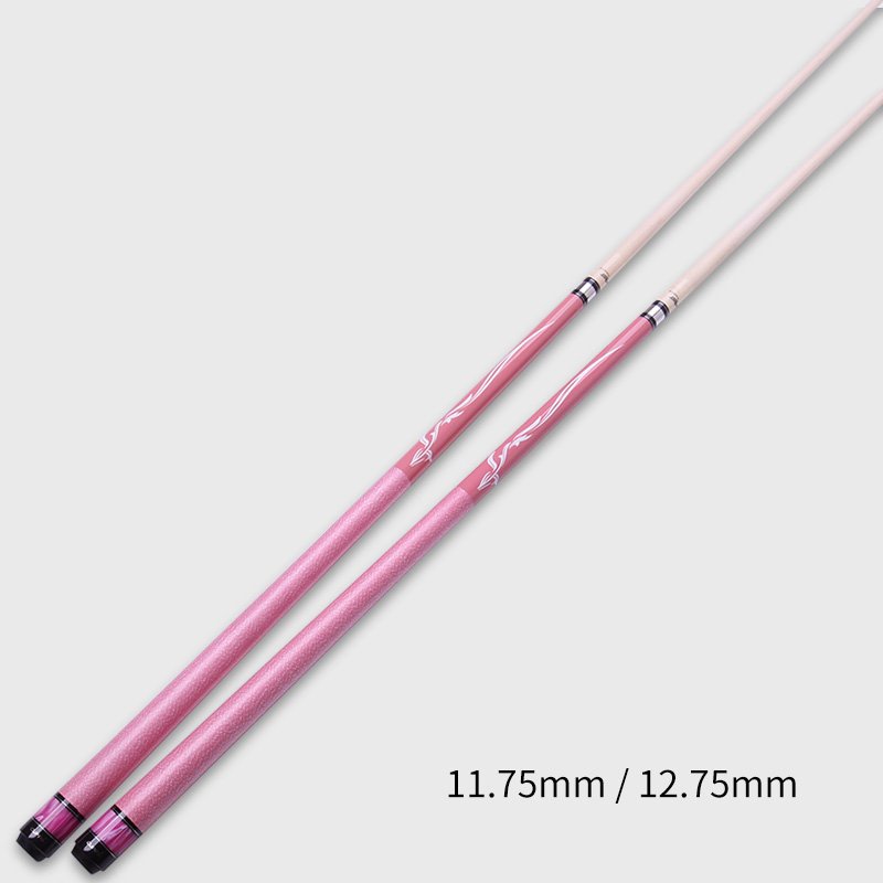 CUPPA Billiard Cue Pool Cues Stick Nine Ball Arm the Lrish Line Grip Maple Shaft 1/2 Split Pink Design Tip Size 10.5 11.75 13mm
