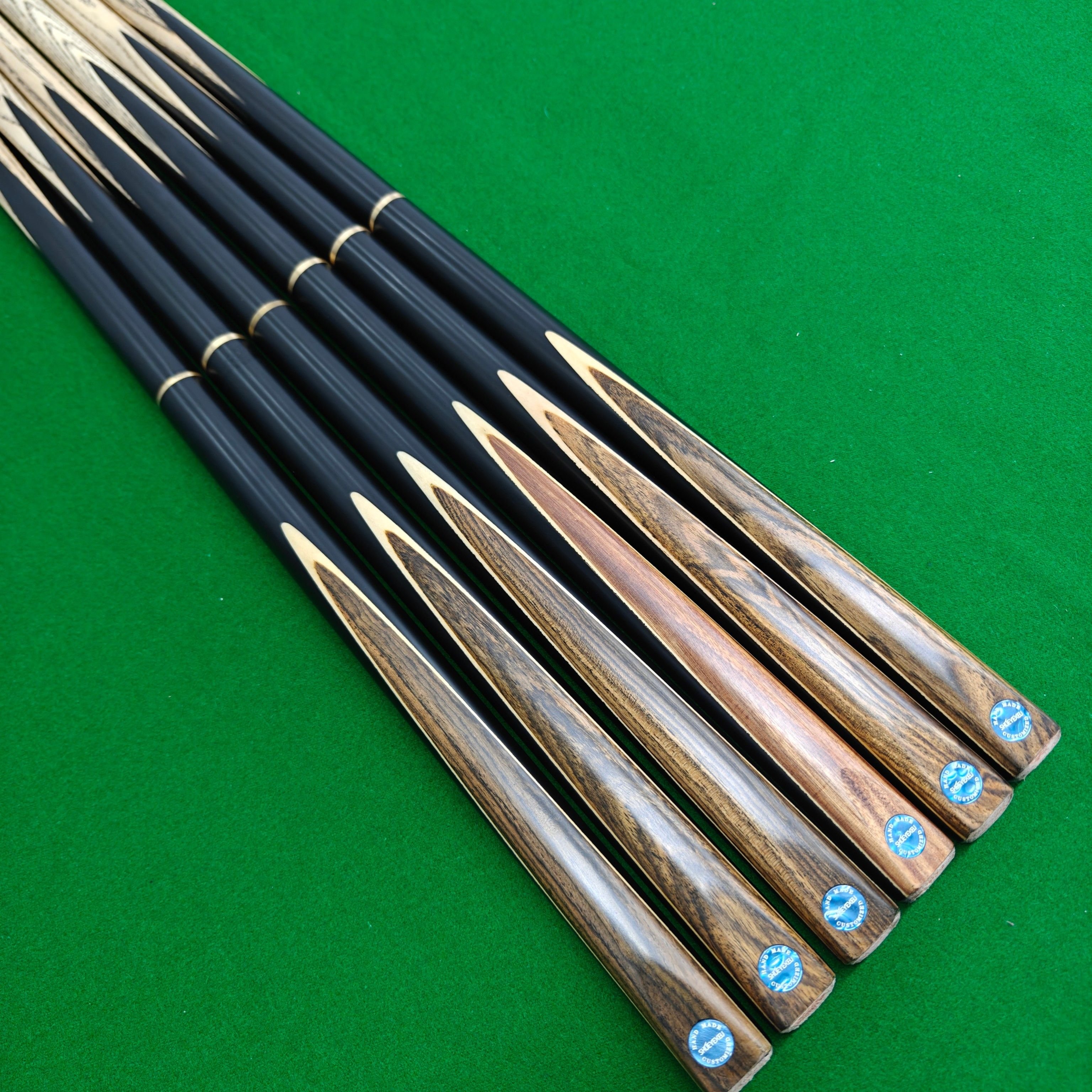 Growsport 19.4 oZ 57 Inch Walnut Flower Arrangement White Wax Wood Forelimb 3/4 Split 10Mm Billiards Cue Snooker