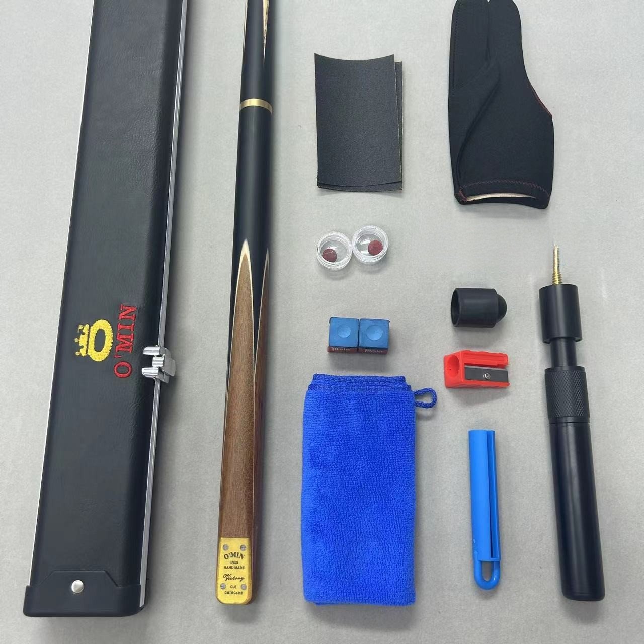 O'MIN Mystery Winner Billiard Cue 9.5 Small Head Snooker Cue 3/4 Split 10mm Black Eight Billiard bar