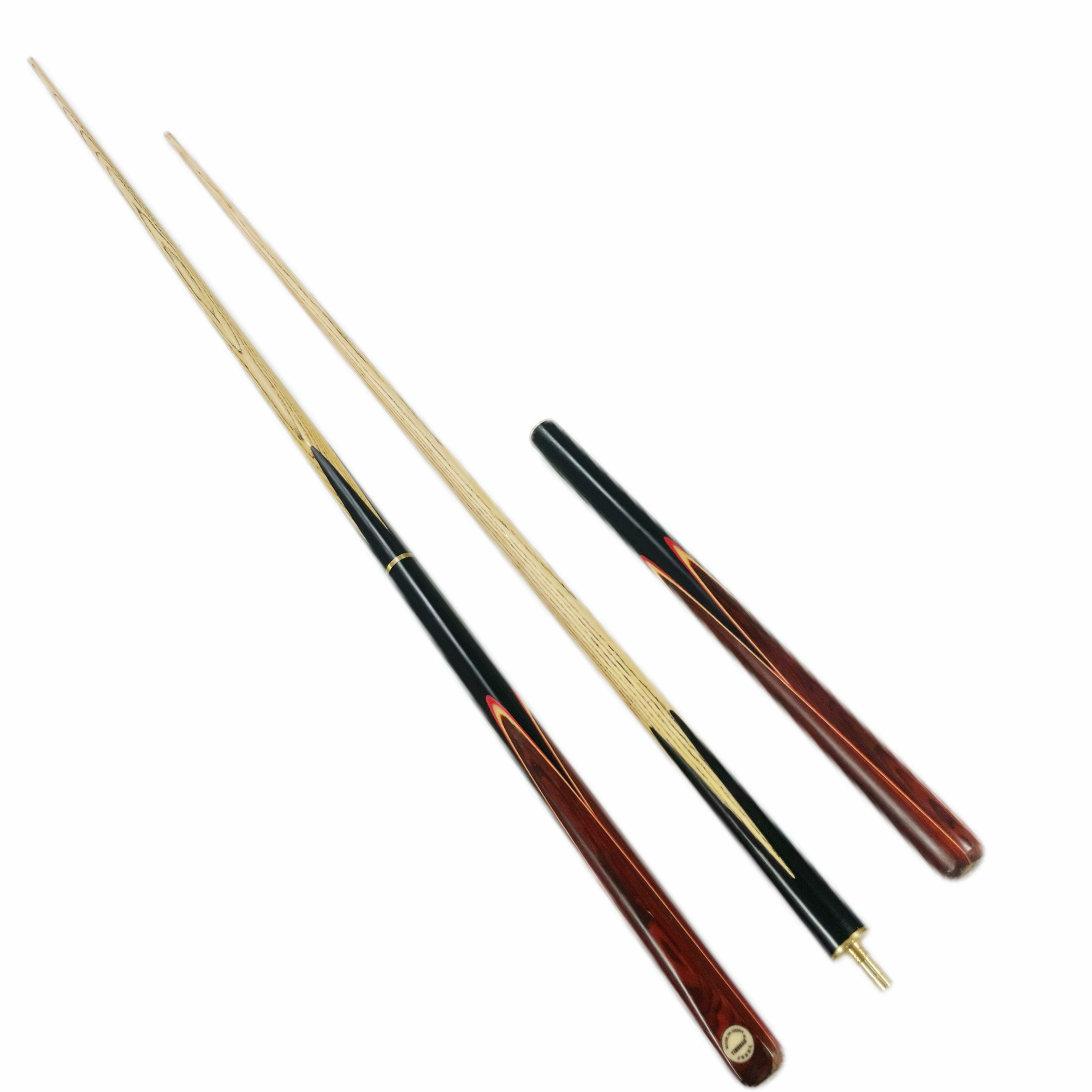 Factory Direct Price 3/4-pc Handmade 9.5mm Tip Ash Wood Billiard Snooker Cue for Sale