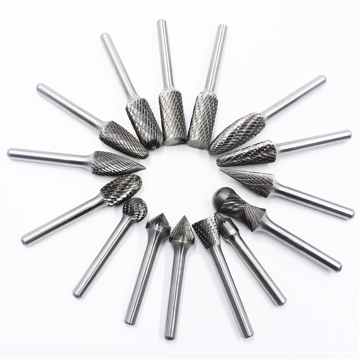 Long Shank 10 Pieces of Tungsten Carbide Burr 1/4 Inch Tool Long Drill Bit for Metal Grinding Carbide Burr Manufacturer