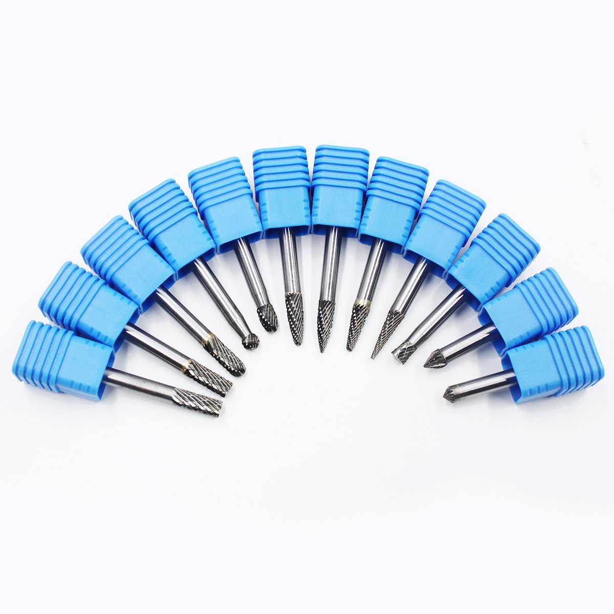 Long Shank 10 Pieces of Tungsten Carbide Burr 1/4 Inch Tool Long Drill Bit for Metal Grinding Carbide Burr Manufacturer