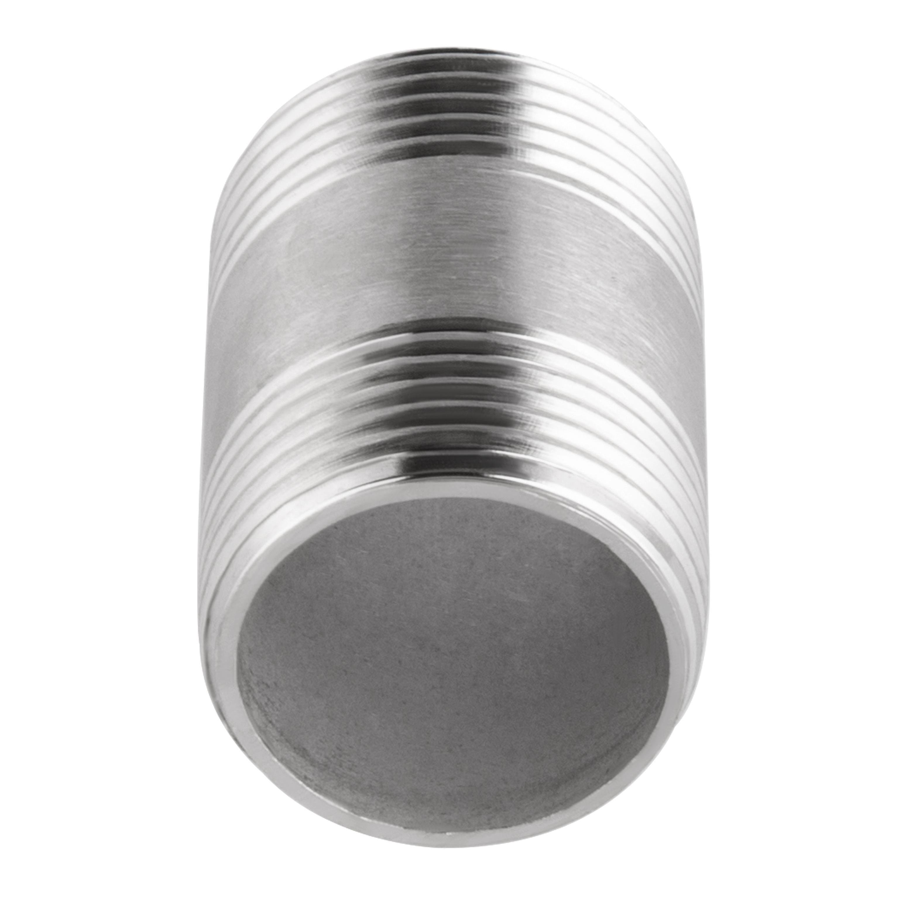 Stainless steel 304 316 double head external thread connection pipe round joint