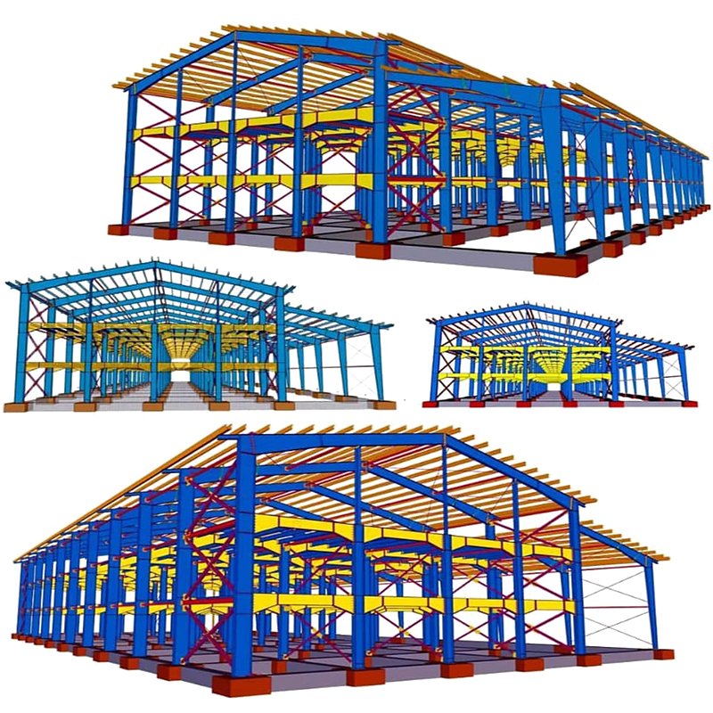 Roof Trusses Low Cost Metal Frame Warehouse Metal Roof Building Quick Installation