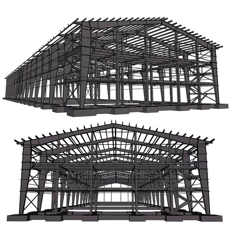 Roof Trusses Low Cost Metal Frame Warehouse Metal Roof Building Quick Installation