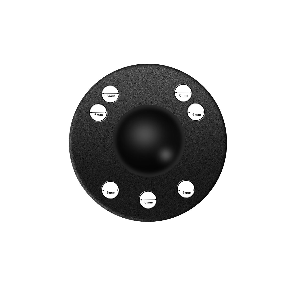 1 Inch Ball Base Mount 25mm Ball Joint AMPS Hole Pattern Round Base Aluminum Industrial Camera Device 25mm Ball Adapter