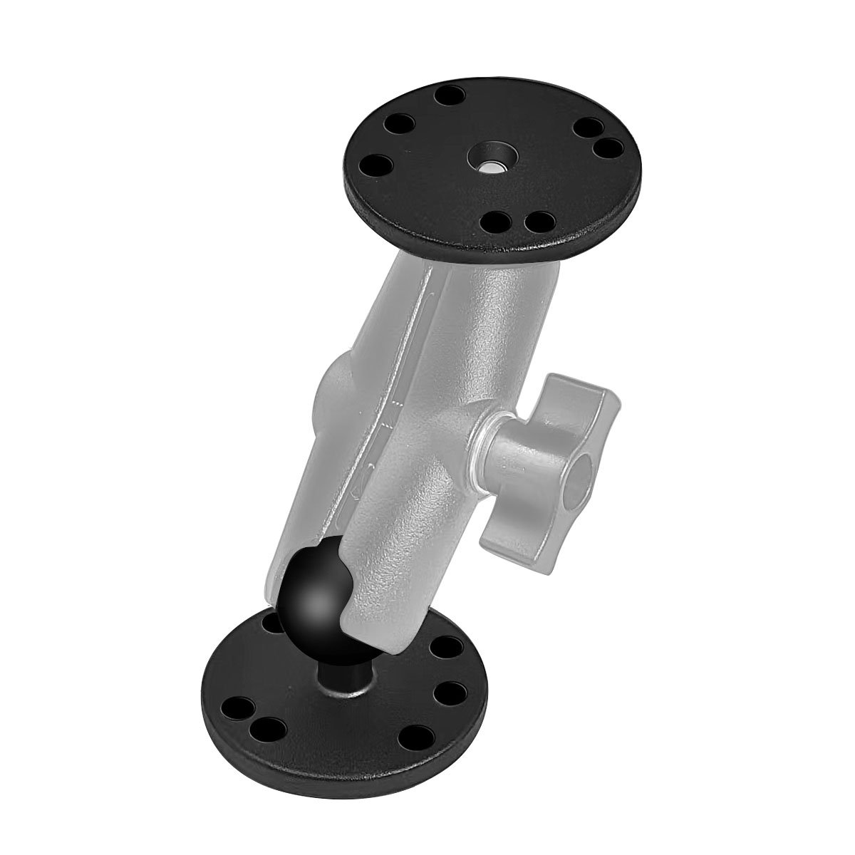 1 Inch Ball Base Mount 25mm Ball Joint AMPS Hole Pattern Round Base Aluminum Industrial Camera Device 25mm Ball Adapter