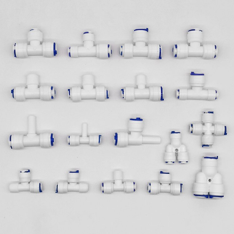 Elbow 1/2 Tee Quick Connect tank Valve Ball Valve Check Valve Tube RO Fittings Quick Connector 1/4 3/8