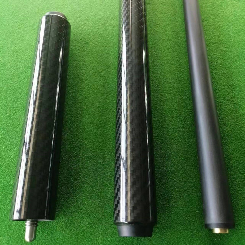High Quality 3K Carbon Fiber Pool Cue 12.4mm Play Billiard Pool Cue 147cm With 18cm Carbon Extension Customizable