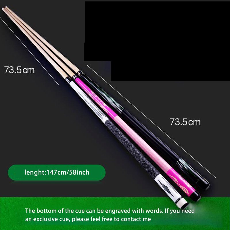 CUPPA Profession Billiard Cue Pool Cue Stick Billiard Nine Ball Hard Maple Shaft 1/2 Split Cue 58in Tip Size 10.5 11.5 13mm