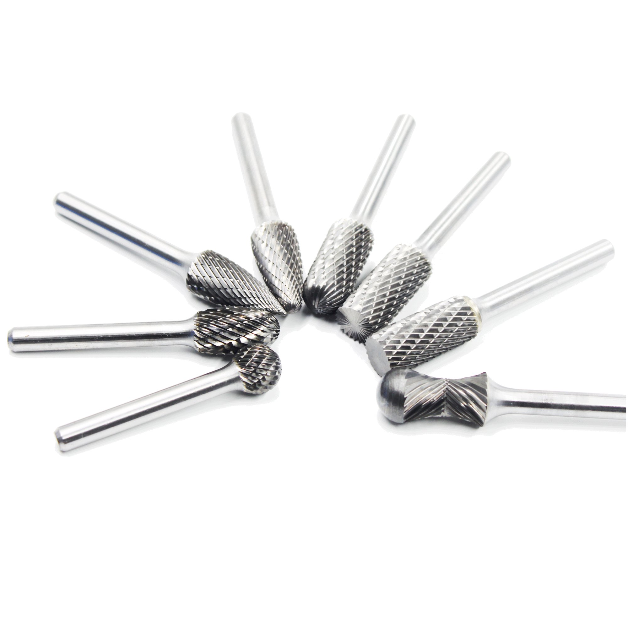 Strawberries Carbide Burr 1/4 Inch Shank Cylinder Ball Shape With End Cut Podiatry Carbide Burrs for Stone