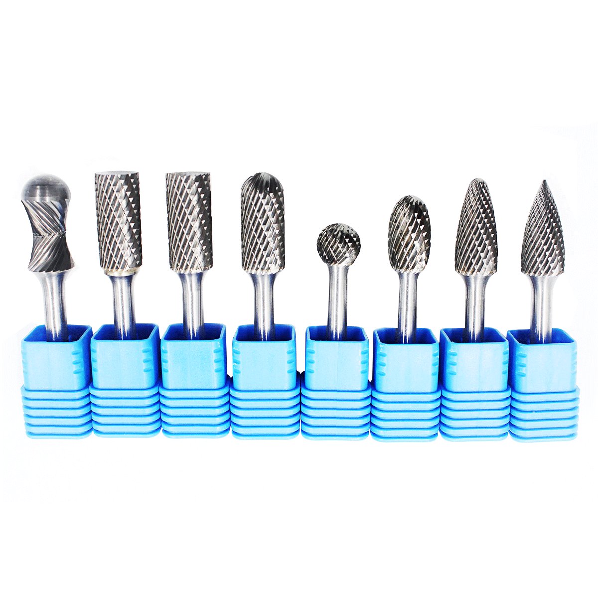 Strawberries Carbide Burr 1/4 Inch Shank Cylinder Ball Shape With End Cut Podiatry Carbide Burrs for Stone