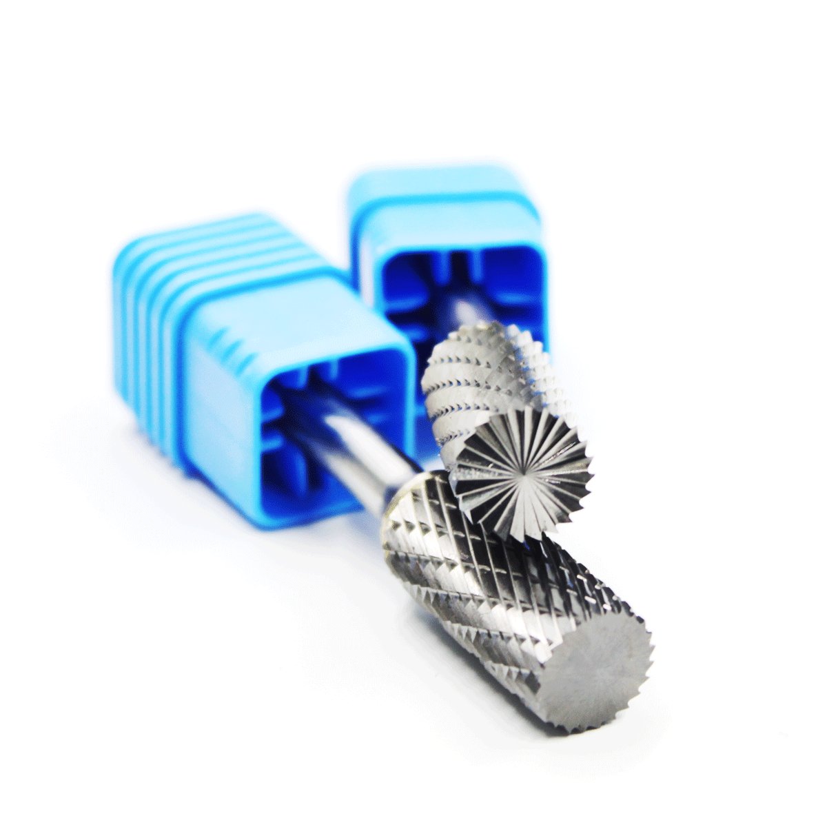 Strawberries Carbide Burr 1/4 Inch Shank Cylinder Ball Shape With End Cut Podiatry Carbide Burrs for Stone