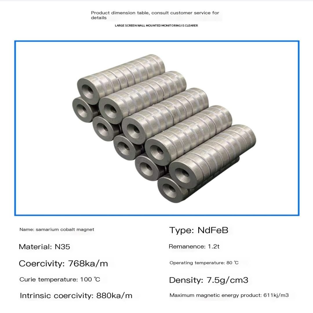 Turkey Al Ni Co Magnet Manufacturers Custom Ring Countersunk Shaped High Temperature Resistance Magnetic AI Ni AI Co Magnet