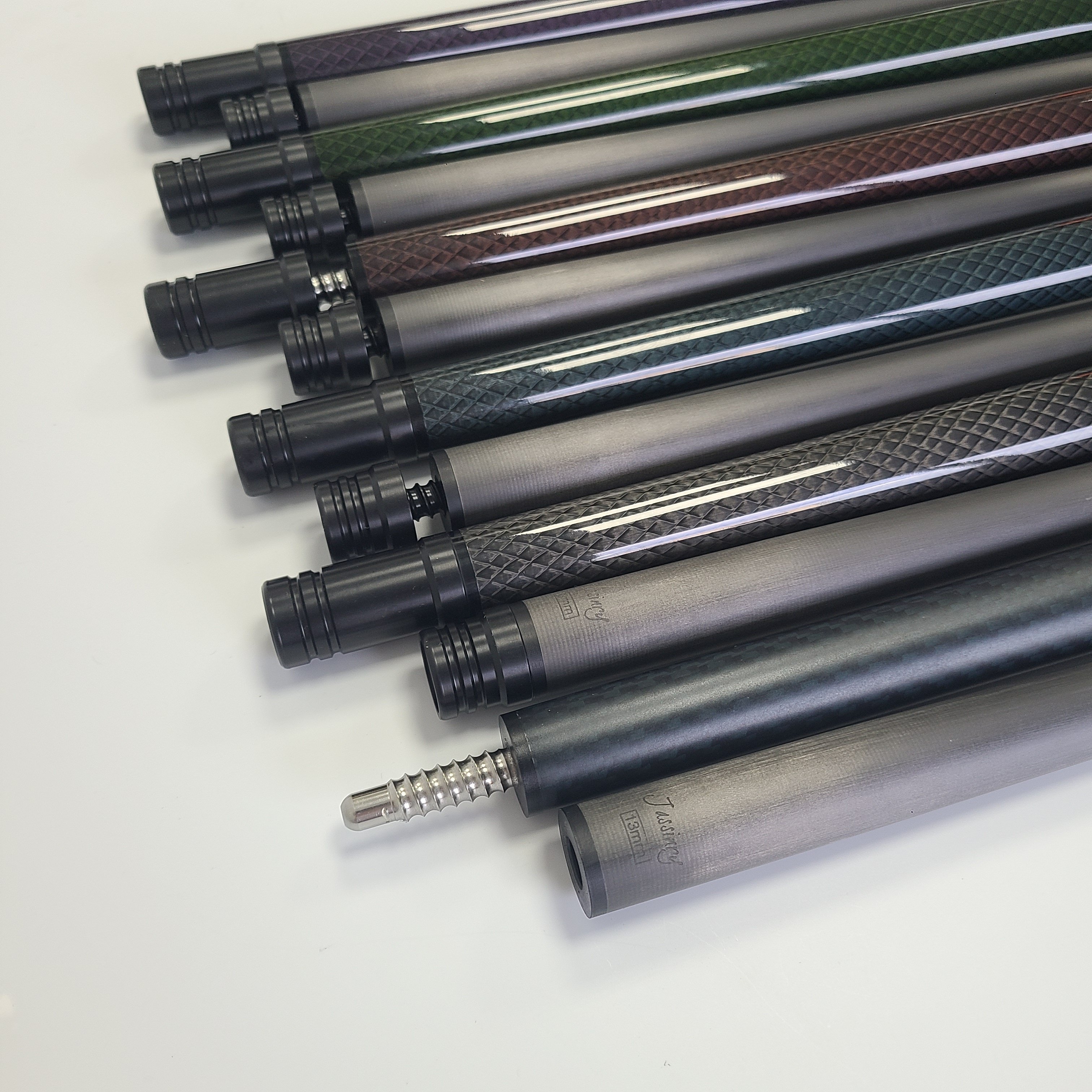New Jassinry Jump and Break Cues with Joint Protectors Radial Pin Carbon Fiber Break Cues Pool Billiard Cues Jump Sticks
