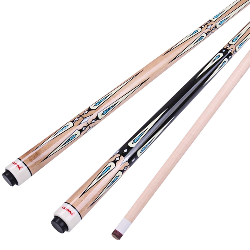 CUPPA Billiard Pool Cue Stick Eight Nine Ball Cues Maple Shaft Fast Joint Mapel Shaft 147cm Tip Size 11.75mm 12.75mm 19oz