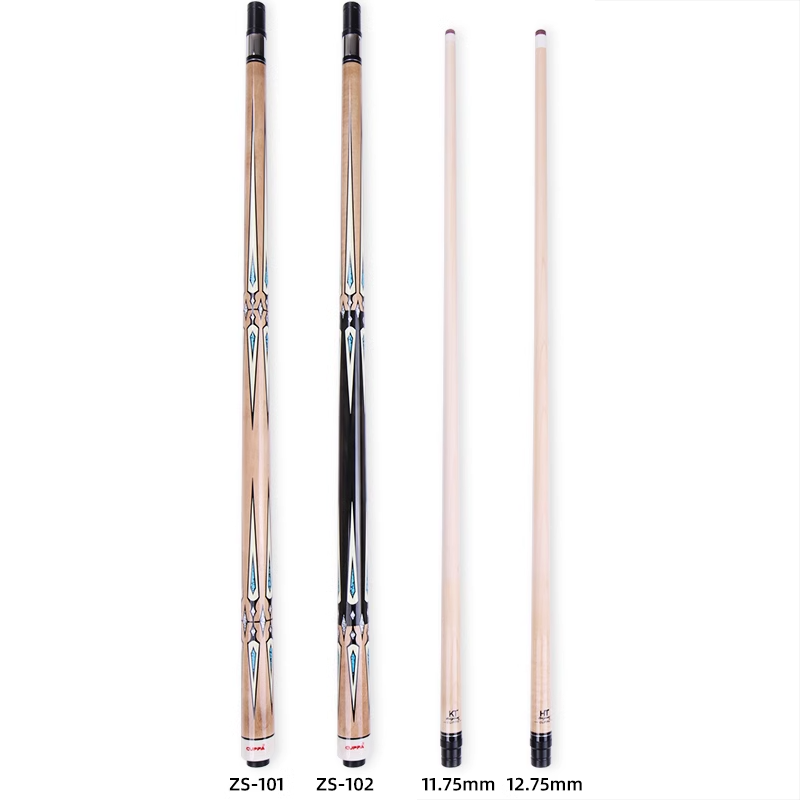 CUPPA Billiard Pool Cue Stick Eight Nine Ball Cues Maple Shaft Fast Joint Mapel Shaft 147cm Tip Size 11.75mm 12.75mm 19oz