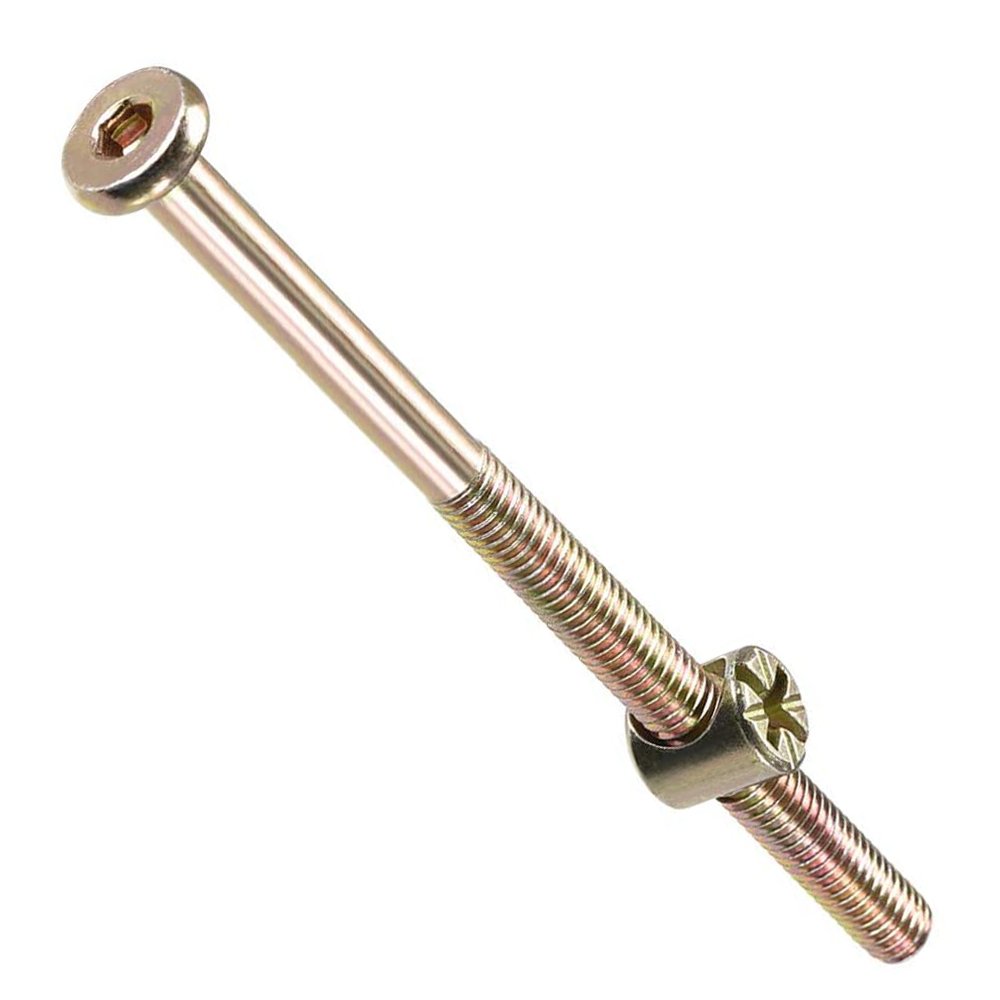 M5 M4*16 Large Pan Flat Head Wood Furniture Self Tapping Hardware Allen Screw with Cushion Hex Socket Connecting Bolt Screw M6
