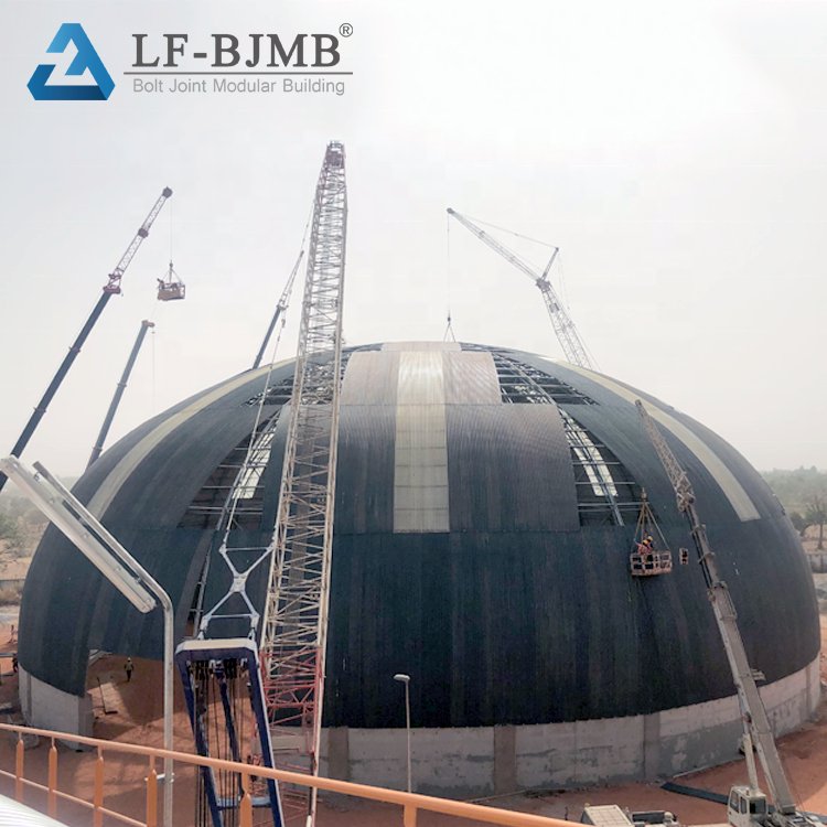 Large Span Steel Structure Space Frame Dome Coal Storage Shed Building