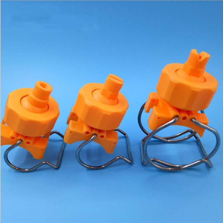 PP Plastic Clamp Clip Eyelet Spray Nozzles on Adjustable Ball Joints Nozzle with Full Cone / Flat Fan Pattern Spraying