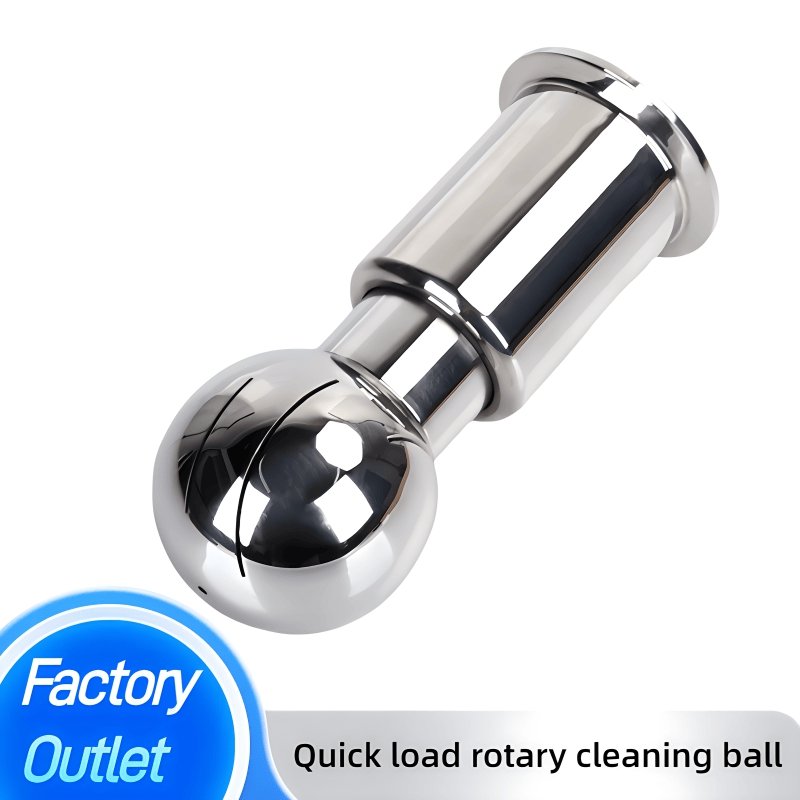 CHIMING Wholesale Threaded 304 Sanitary Stainless Steel Quick Load Rotary Spray Cleaning Ball