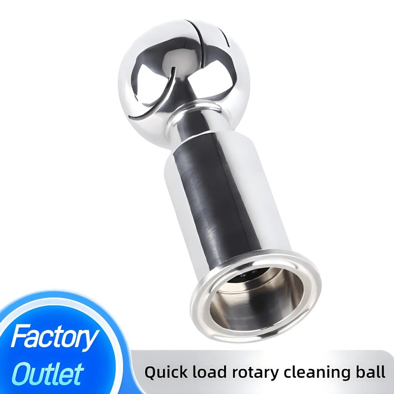 CHIMING Wholesale Threaded 304 Sanitary Stainless Steel Quick Load Rotary Spray Cleaning Ball